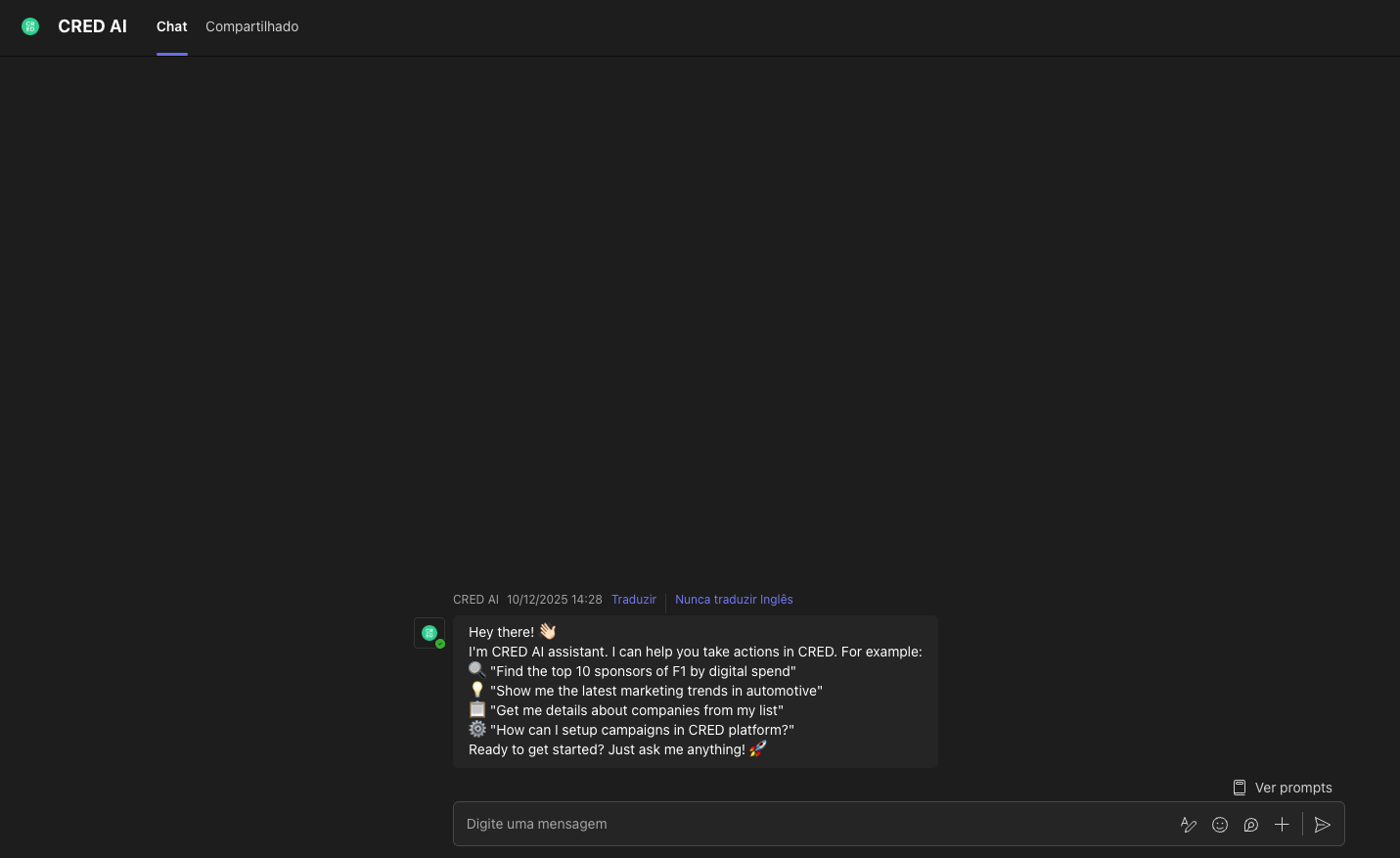 CRED AI conversation